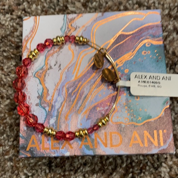 Alex And Ani Rouge Swarovski® Beaded Bangle A16EB140SG - Picture 2 of 2